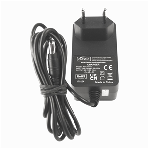 Oplader til ledningsfri støvsuger fra Bosch og Siemens.